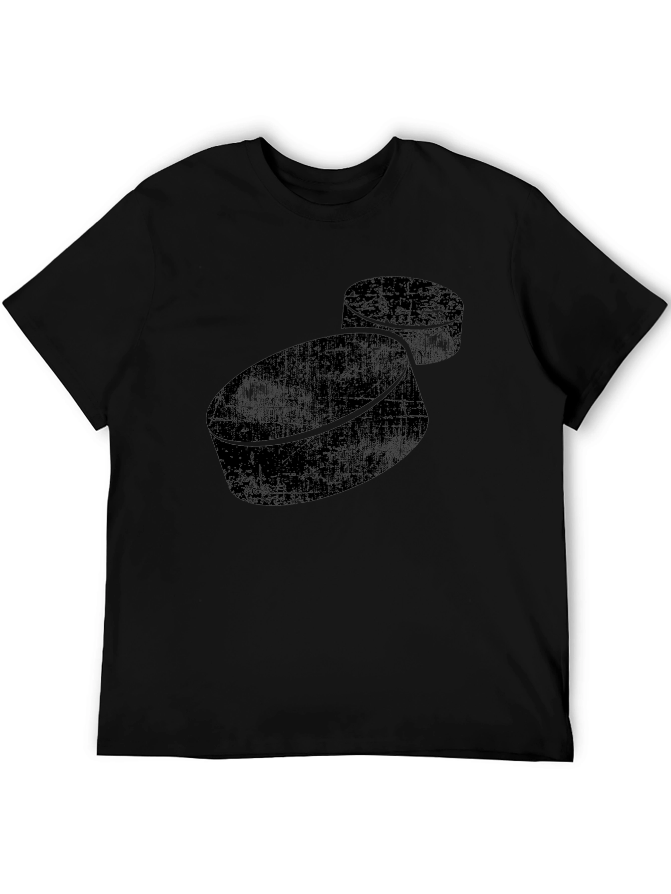 Hockey Puck Graphic Tee - Black