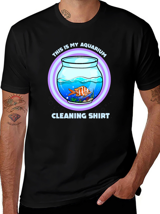 Aquarium Cleaning T-Shirt - Novelty Fish Keeper Tee