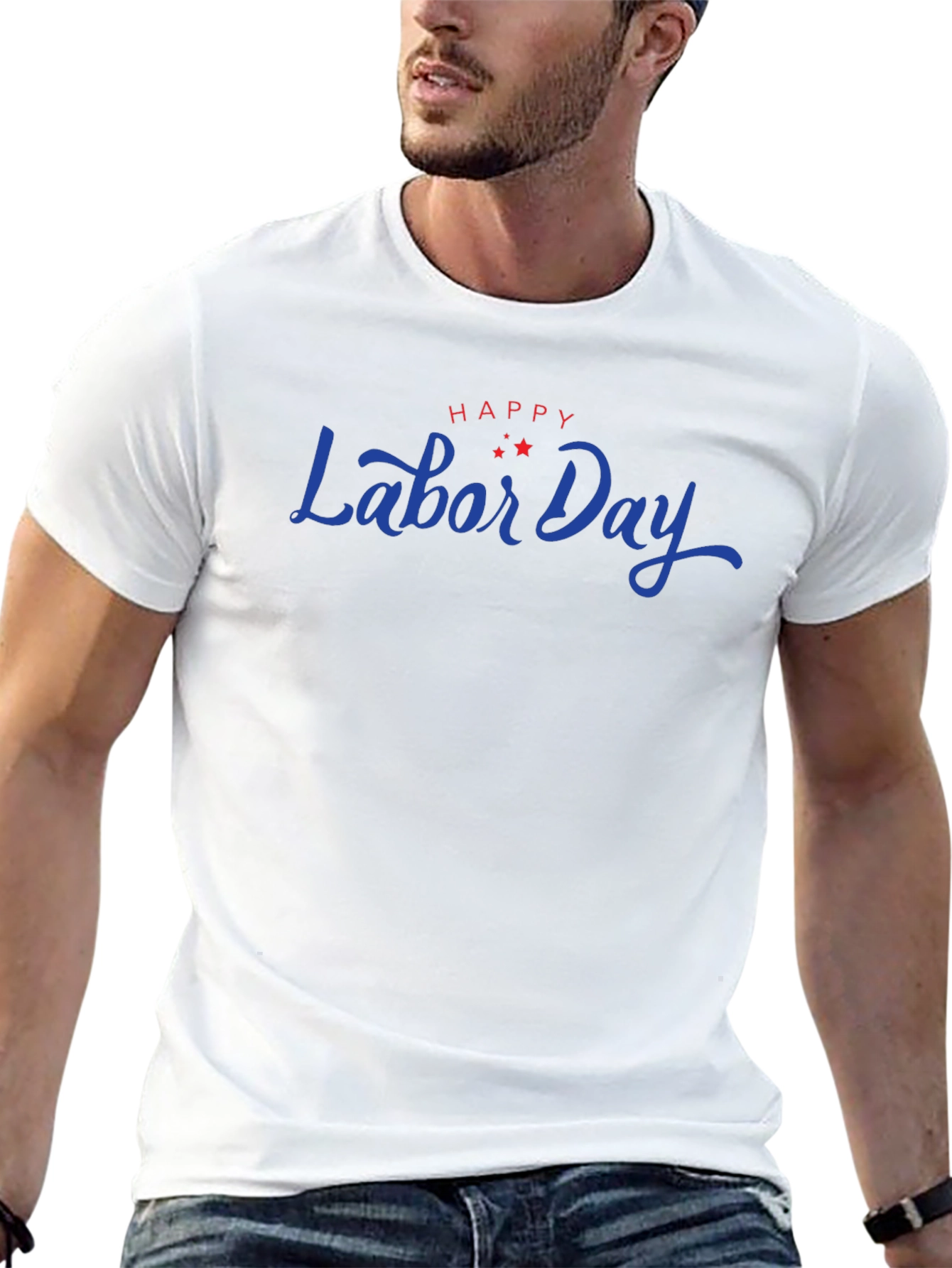 Happy Labor Day Graphic Tee - Black
