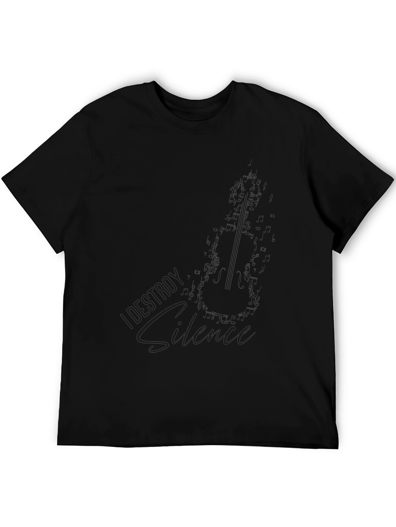 I Destroy Silence Black Graphic Tee