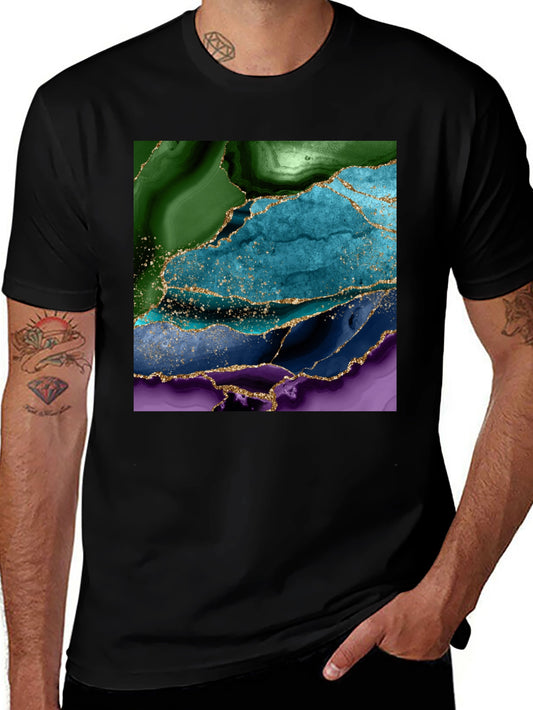 Abstract Agate Gemstone Graphic T-Shirt
