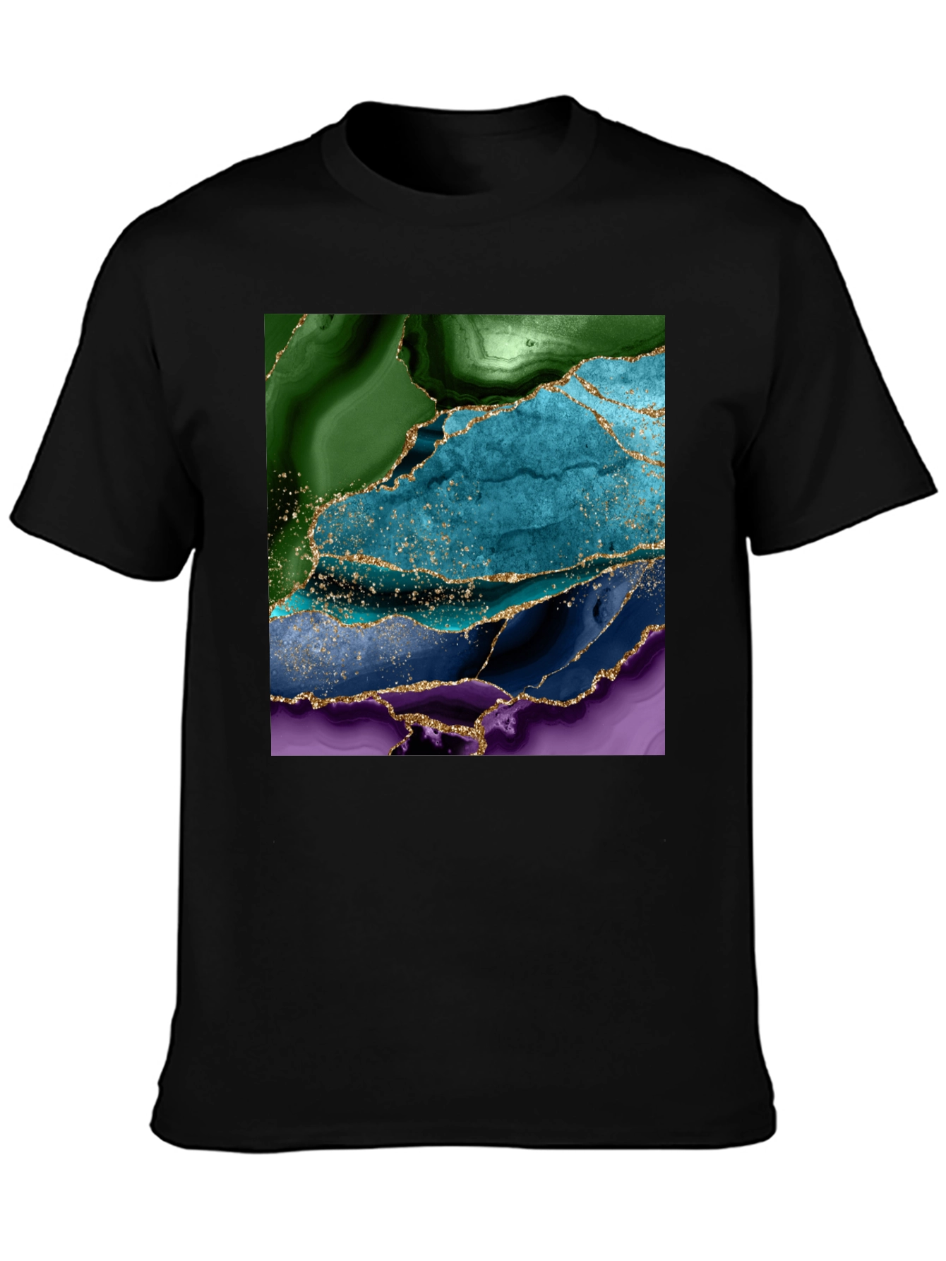 Abstract Agate Gemstone Graphic T-Shirt