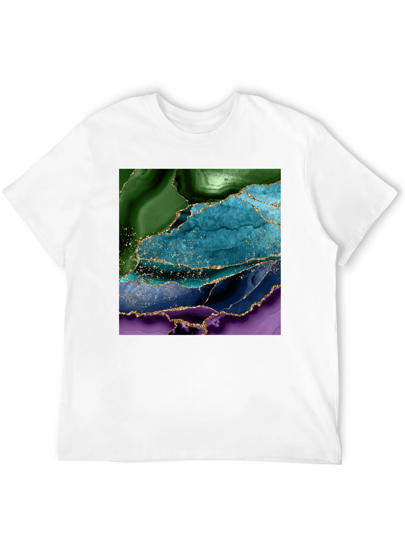 Abstract Agate Gemstone Graphic T-Shirt