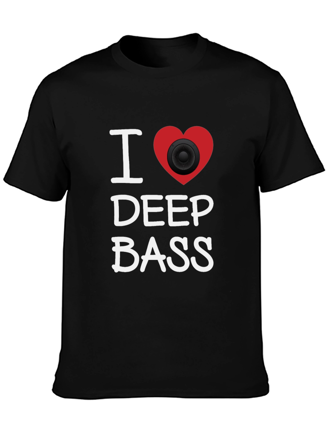 I Love Deep Bass T-Shirt - Black Graphic Tee