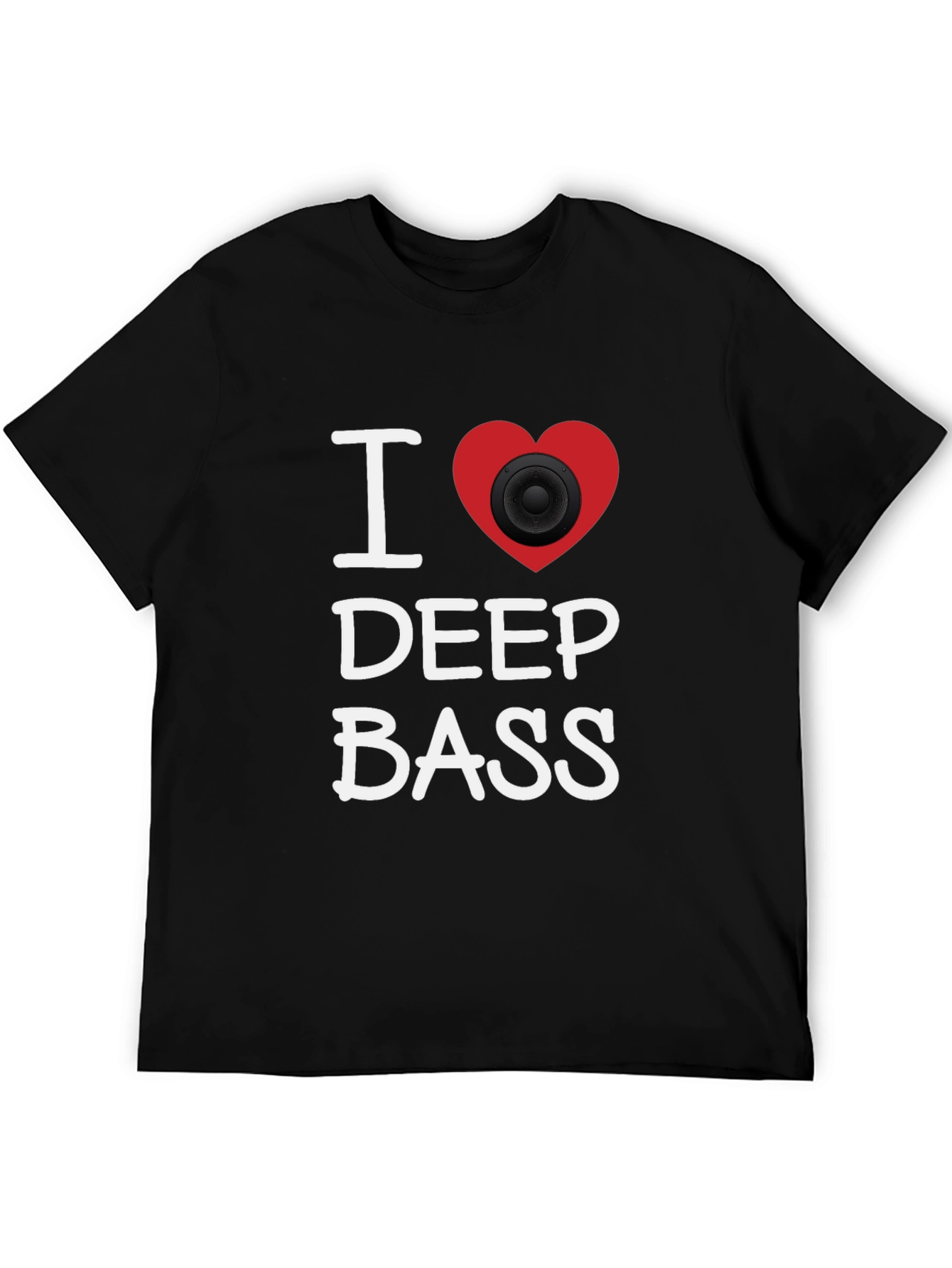 I Love Deep Bass T-Shirt - Black Graphic Tee