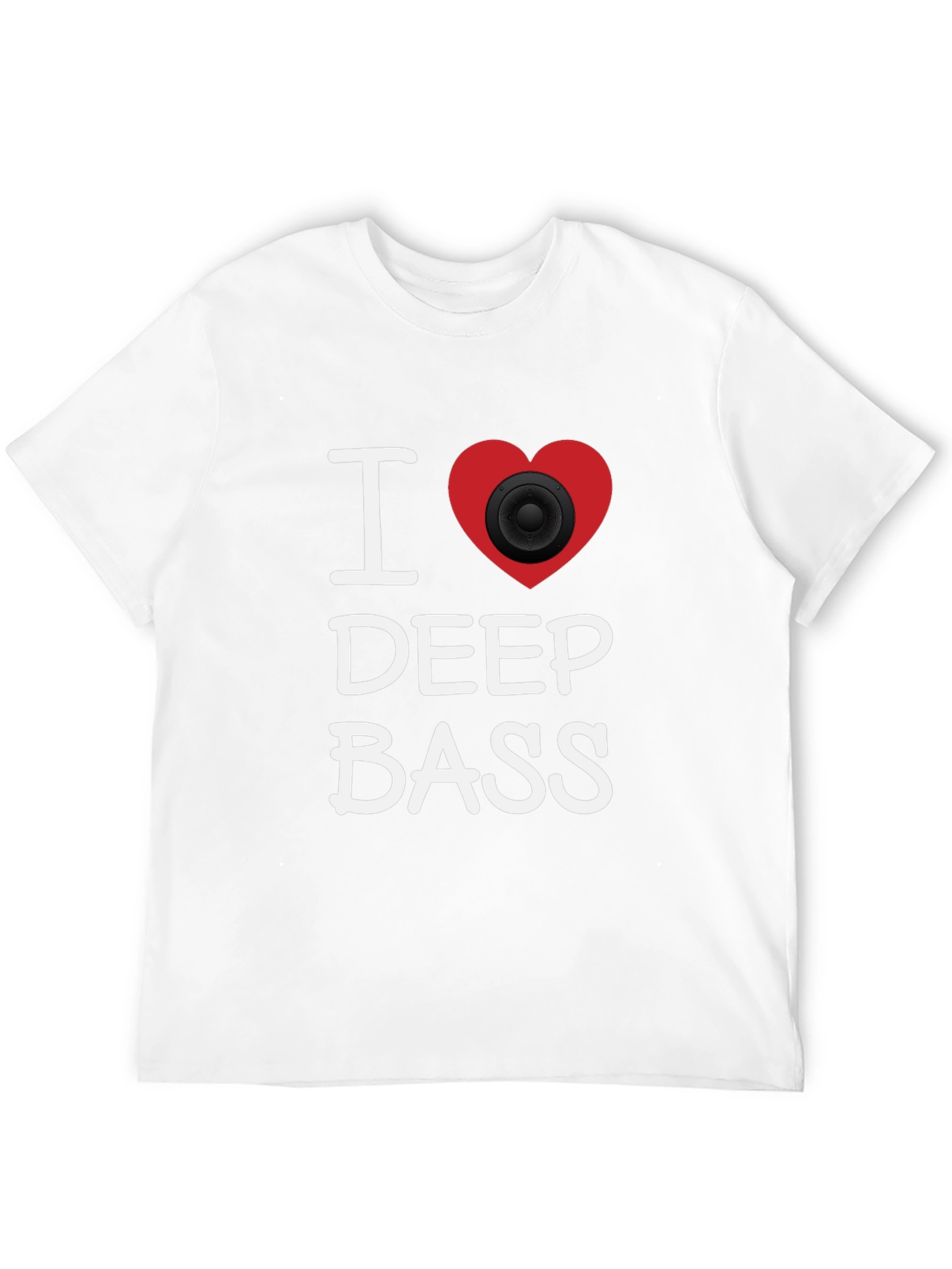 I Love Deep Bass T-Shirt - Black Graphic Tee