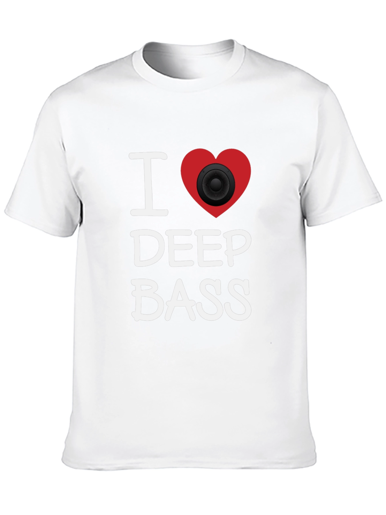 I Love Deep Bass T-Shirt - Black Graphic Tee