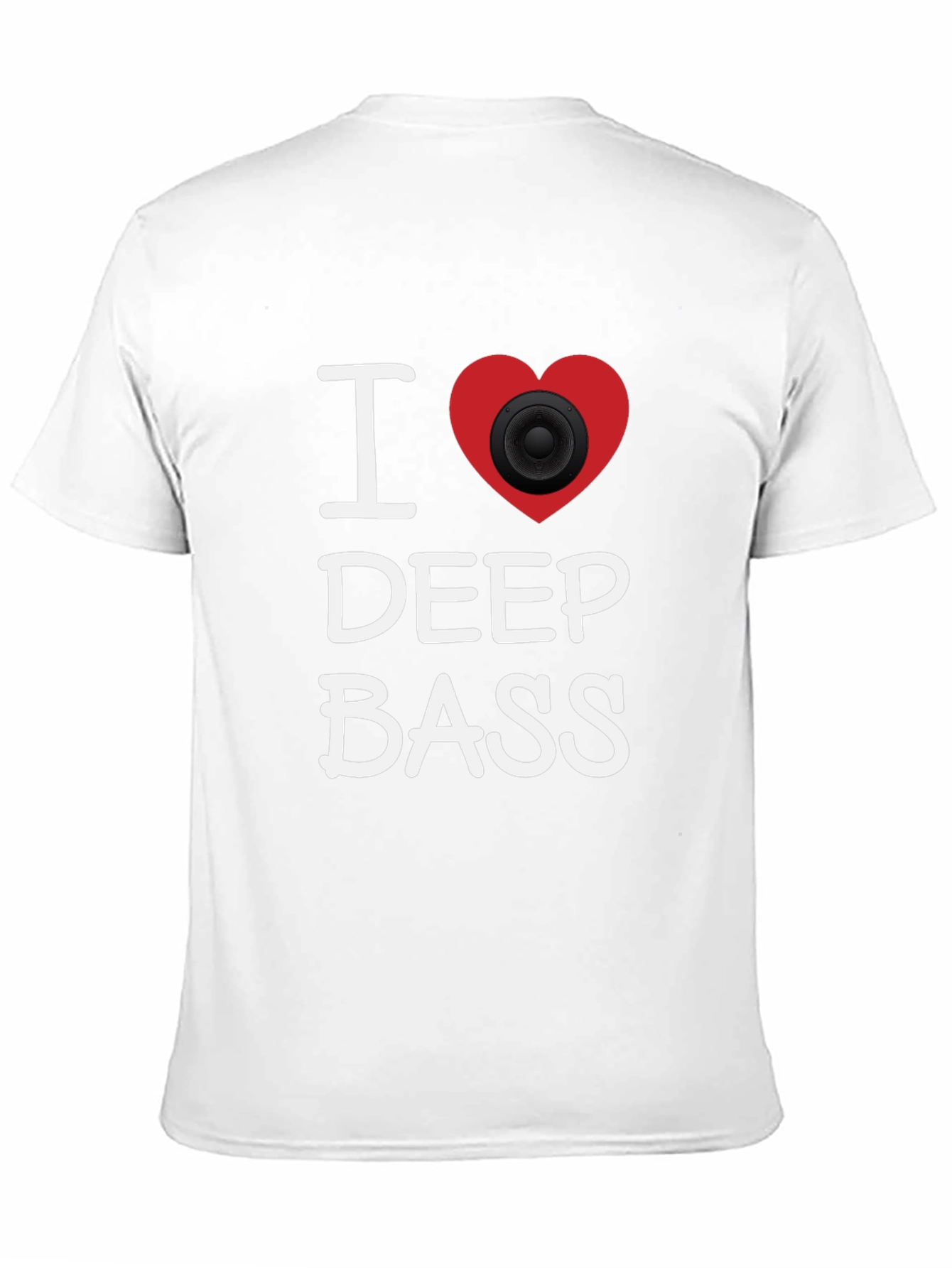 I Love Deep Bass T-Shirt - Black Graphic Tee