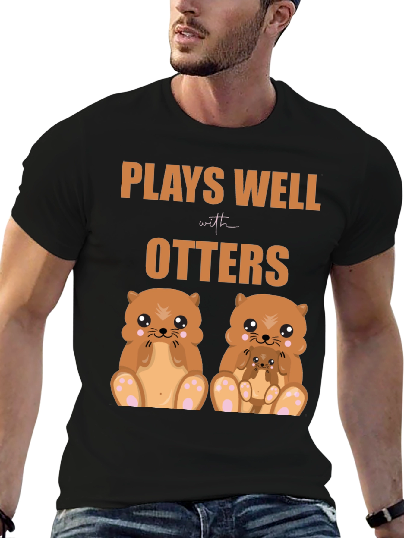 Plays Well with Otters Graphic T-Shirt