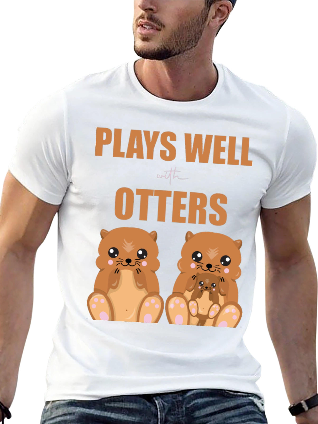 Plays Well with Otters Graphic T-Shirt