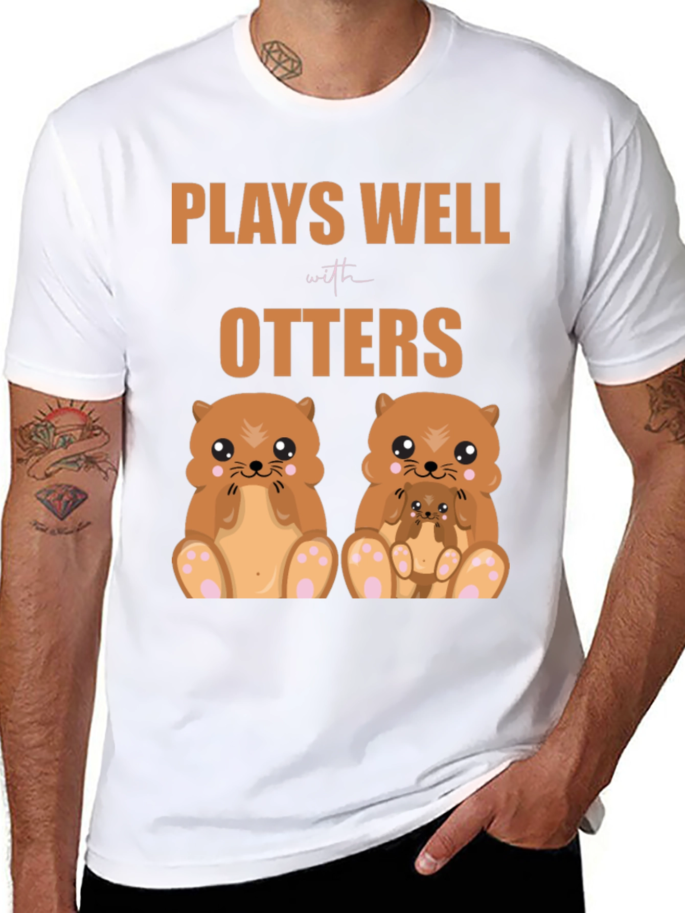 Plays Well with Otters Graphic T-Shirt