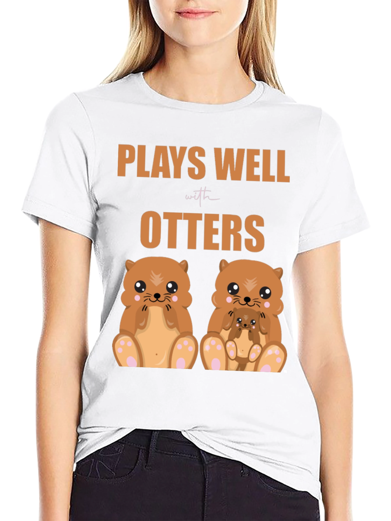 Plays Well with Otters Graphic T-Shirt