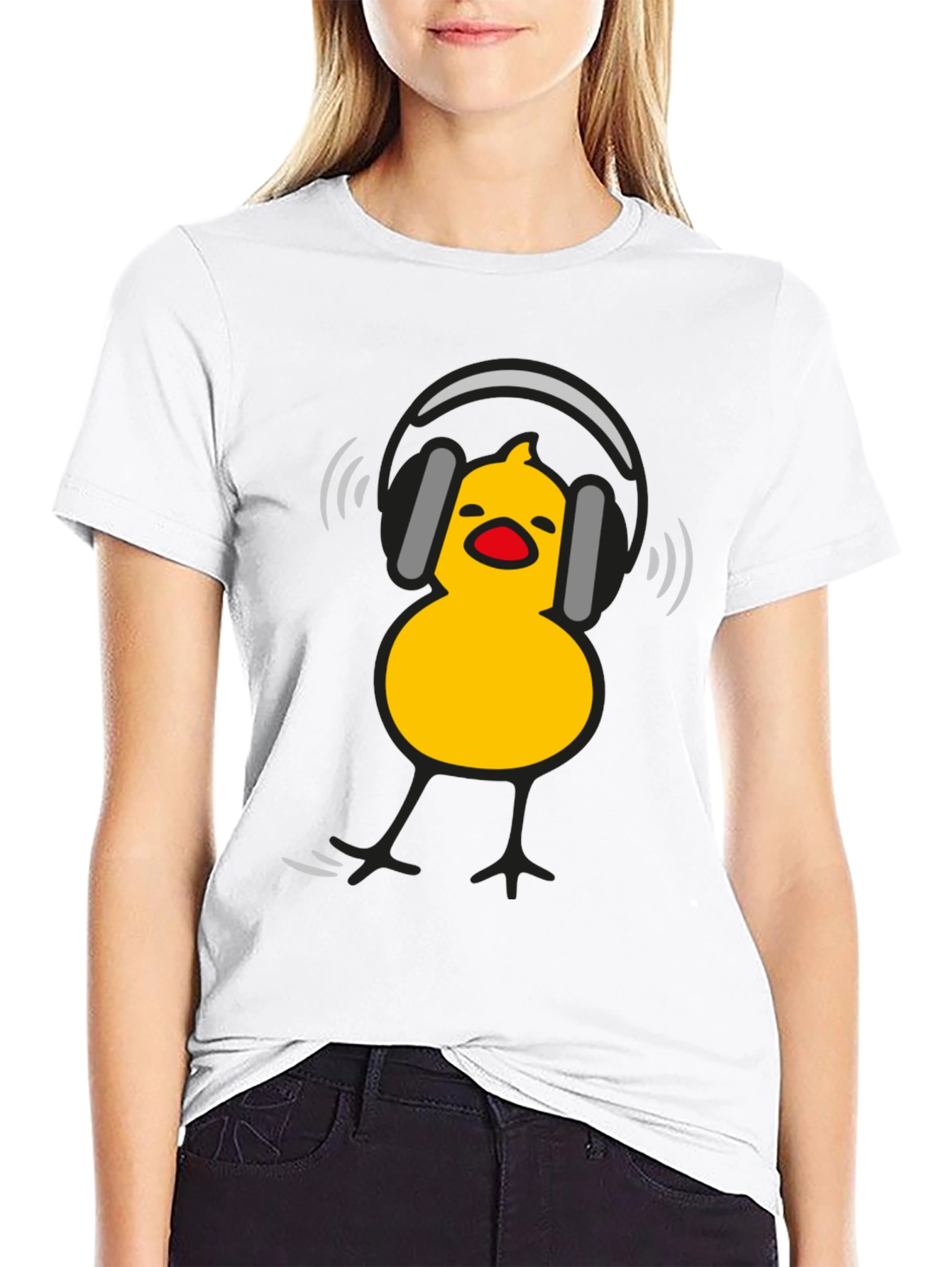 DJ Chick Graphic Tee - Black Cotton T-Shirt