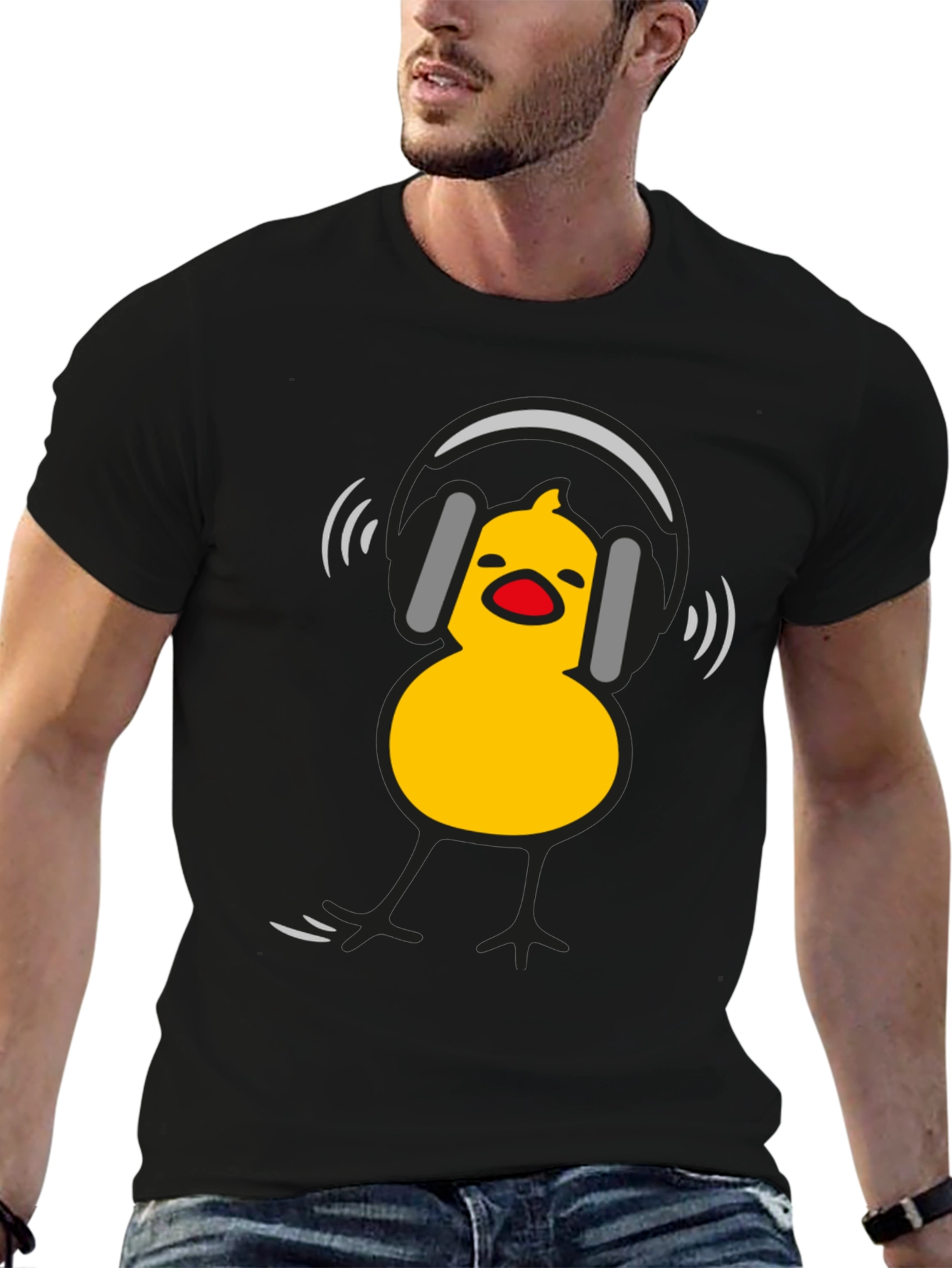 DJ Chick Graphic Tee - Black Cotton T-Shirt