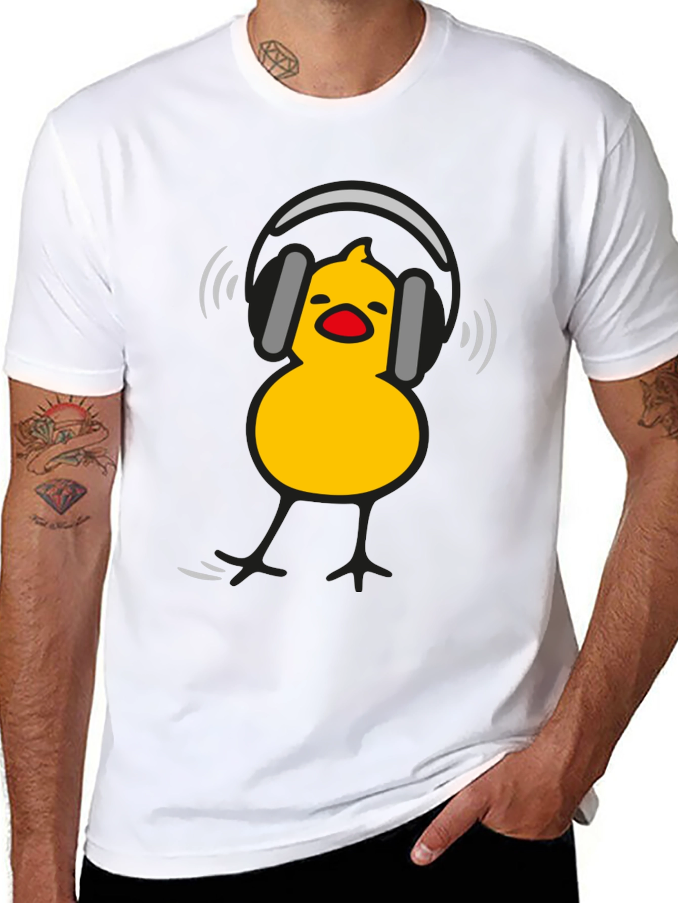 DJ Chick Graphic Tee - Black Cotton T-Shirt
