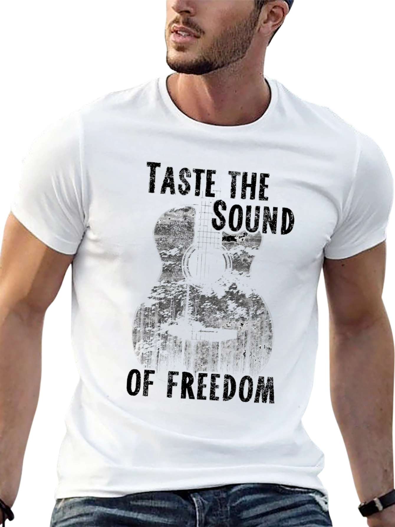 Taste the Sound of Freedom Guitar T-Shirt