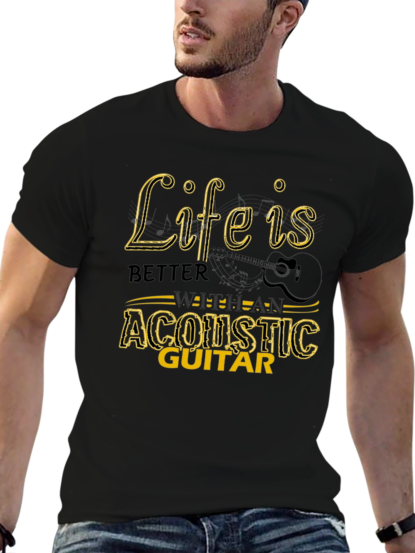Life is Better with Acoustic Guitar T-Shirt