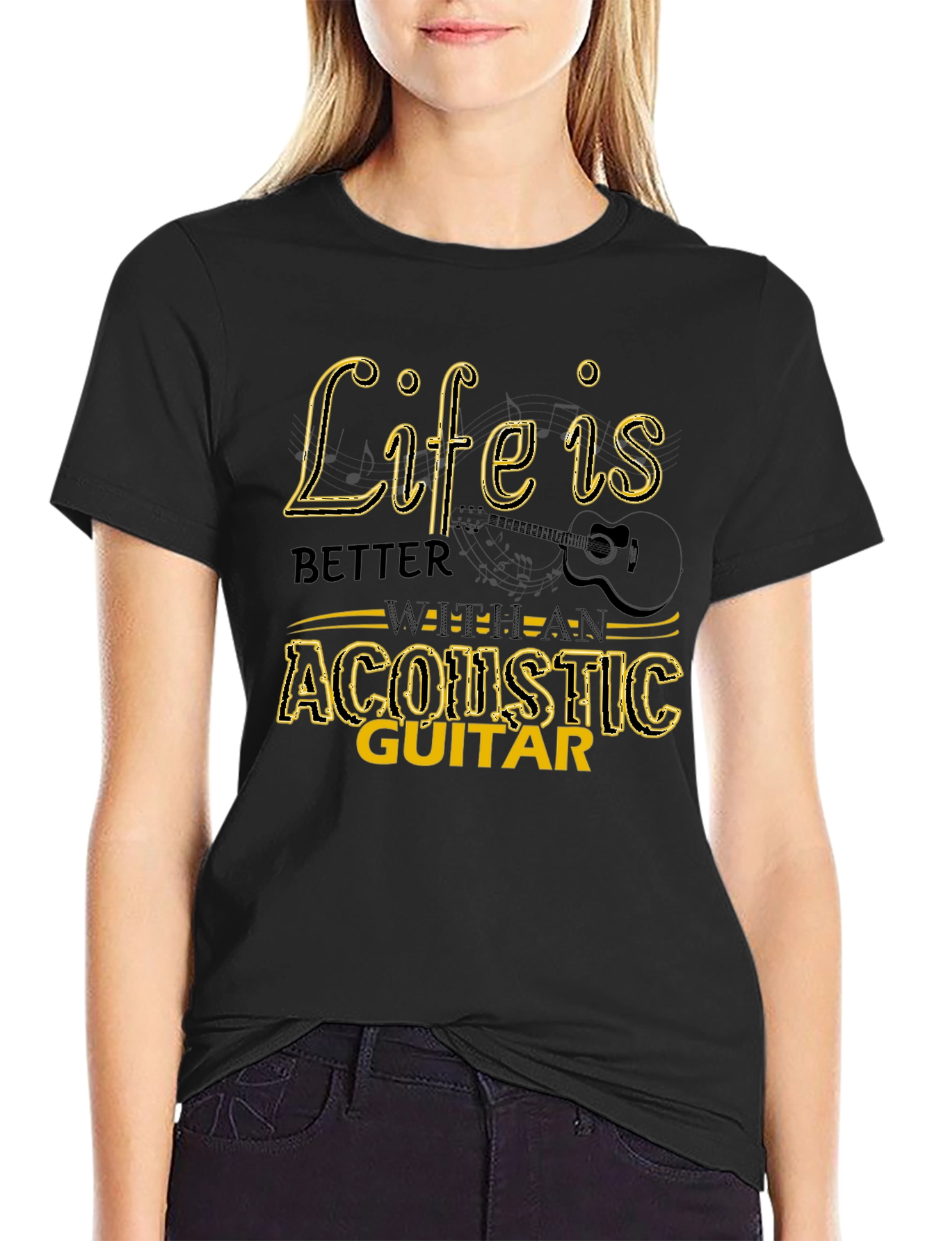 Life is Better with Acoustic Guitar T-Shirt
