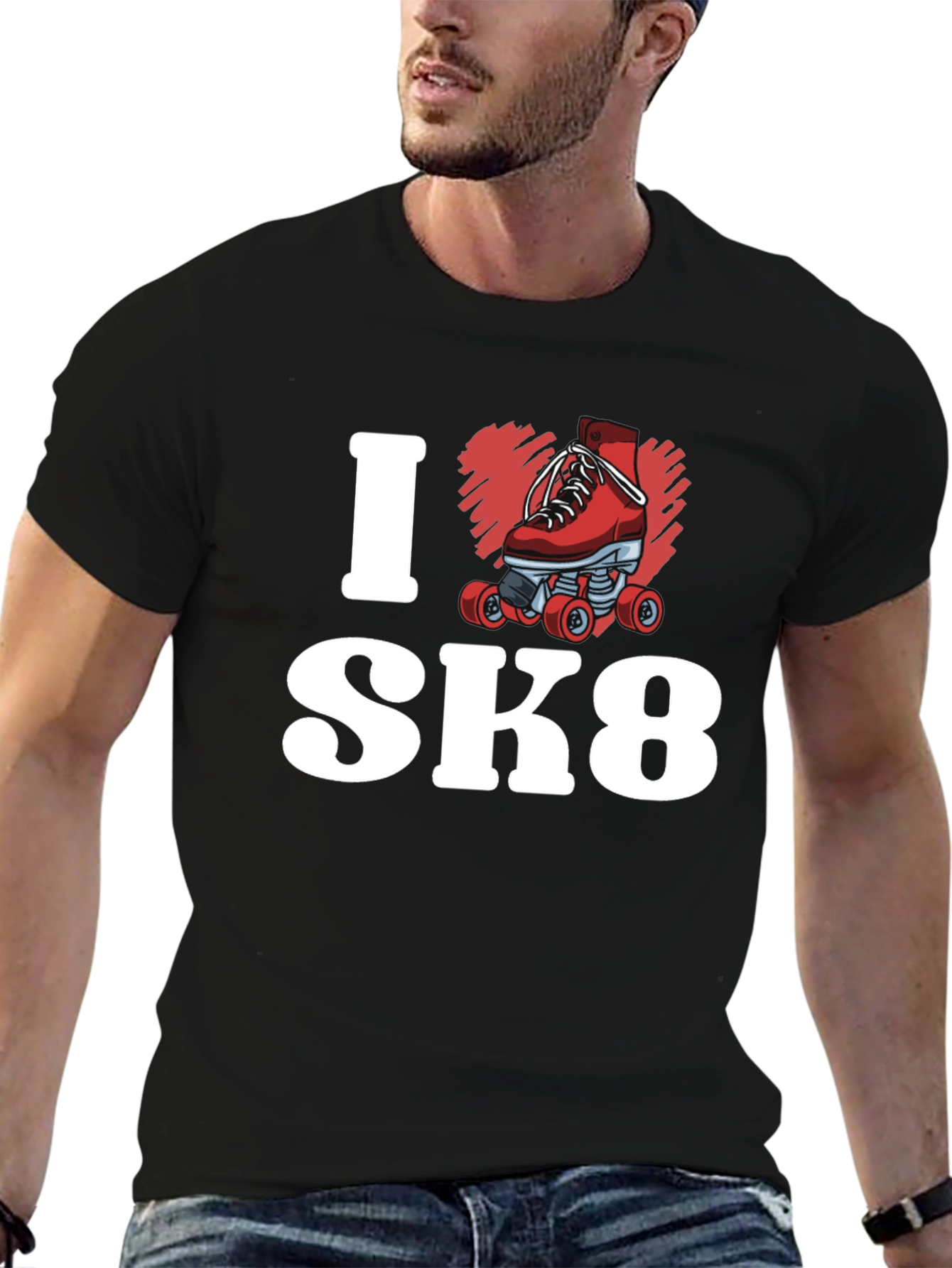 I Heart SK8 T-Shirt - Roller Skate Design