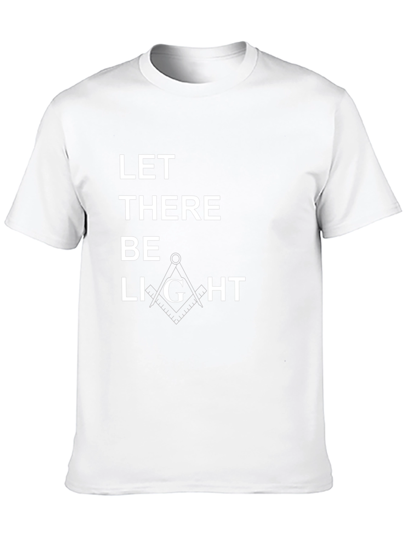 Let There Be Light T-Shirt - Masonic Compass Design
