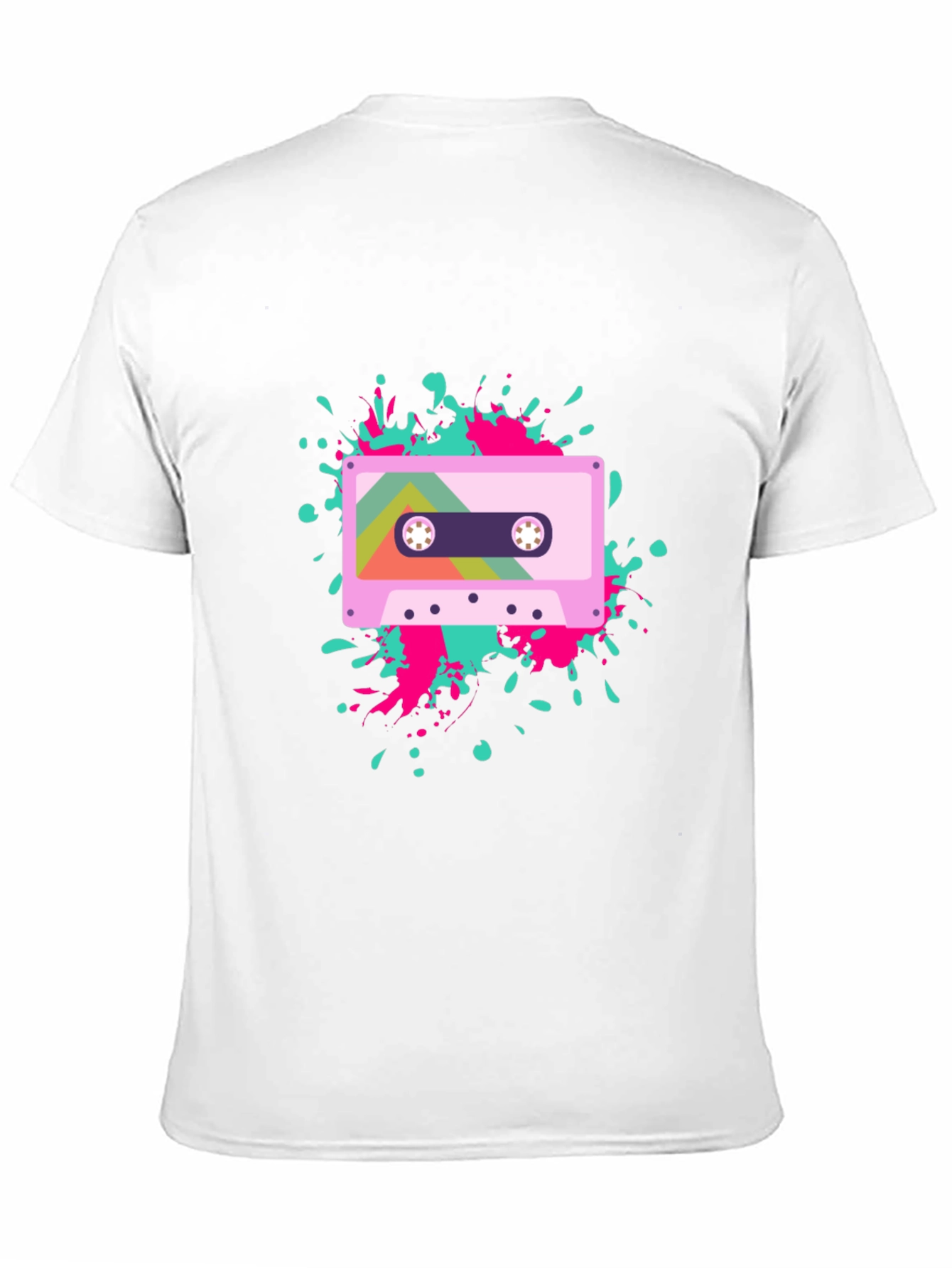 Retro Cassette Tape Graphic Tee - Black