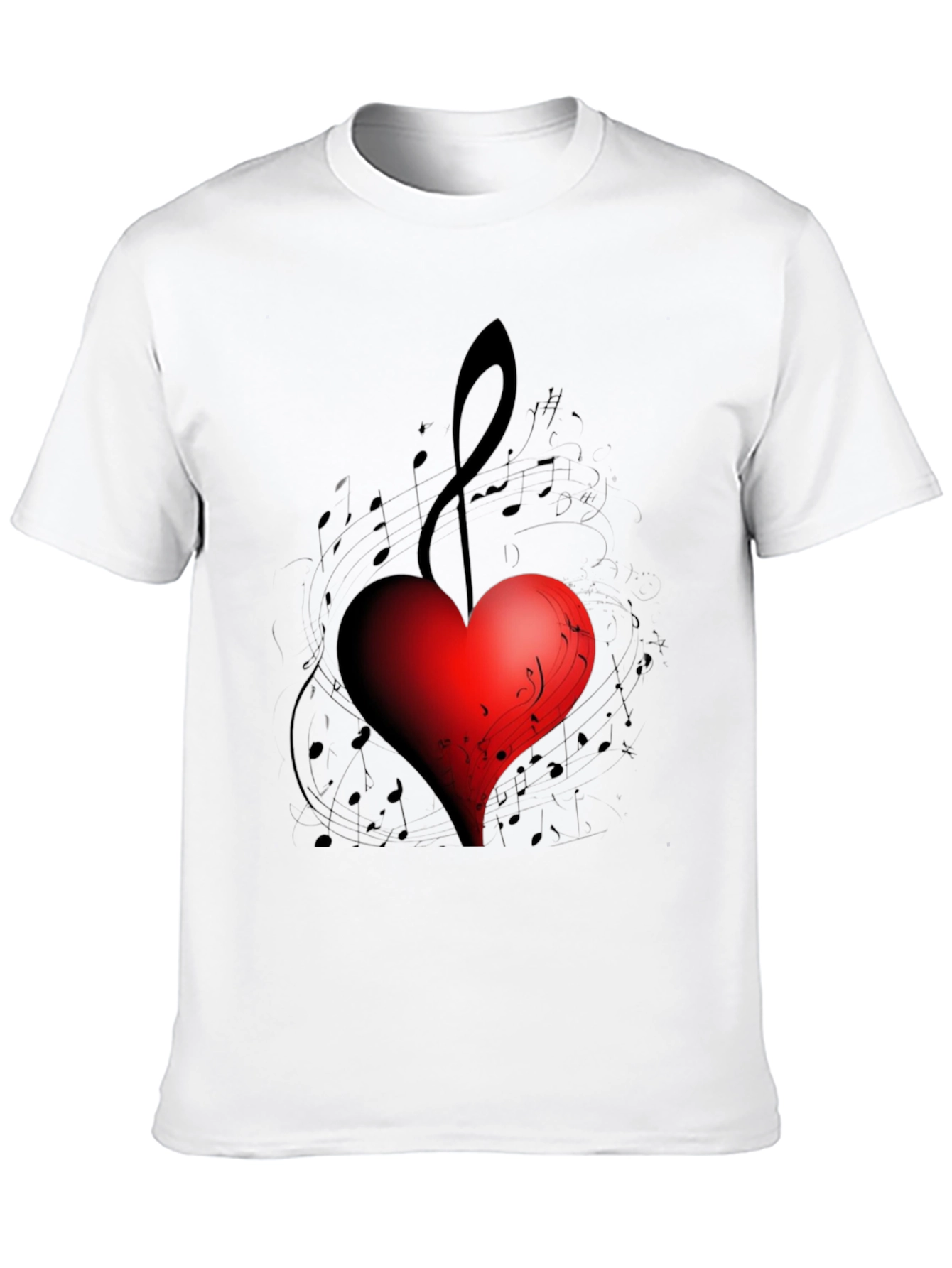 Musical Heart Black T-Shirt