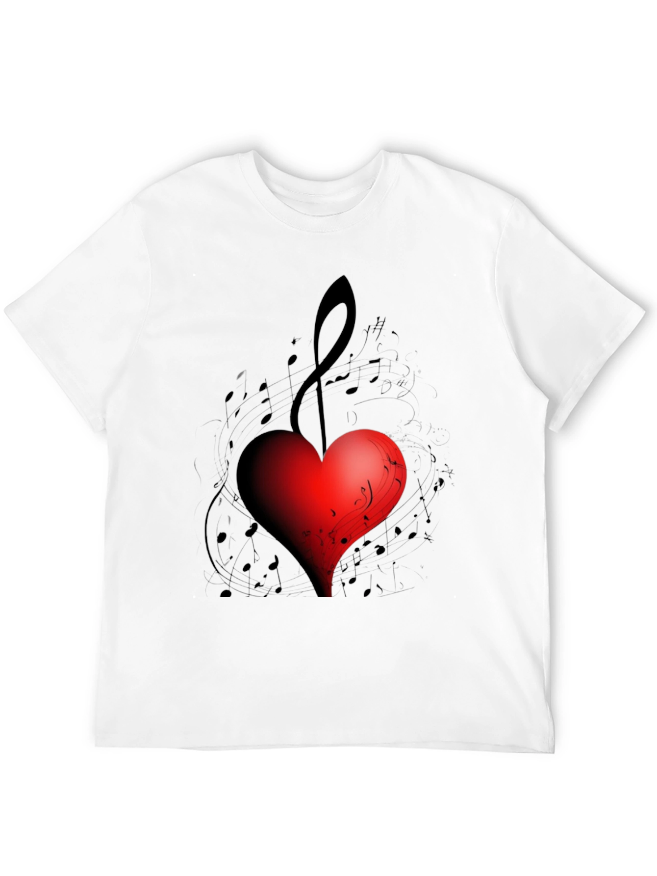 Musical Heart Black T-Shirt