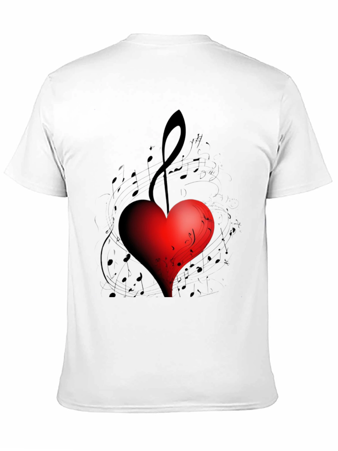 Musical Heart Black T-Shirt