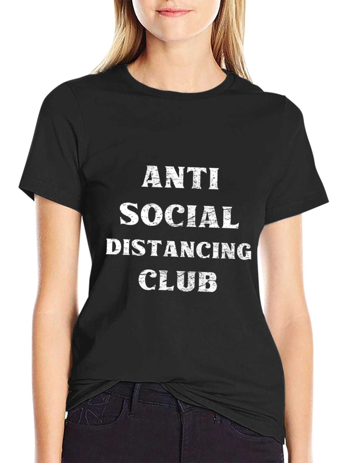 Anti Social Distancing Club Black T-Shirt