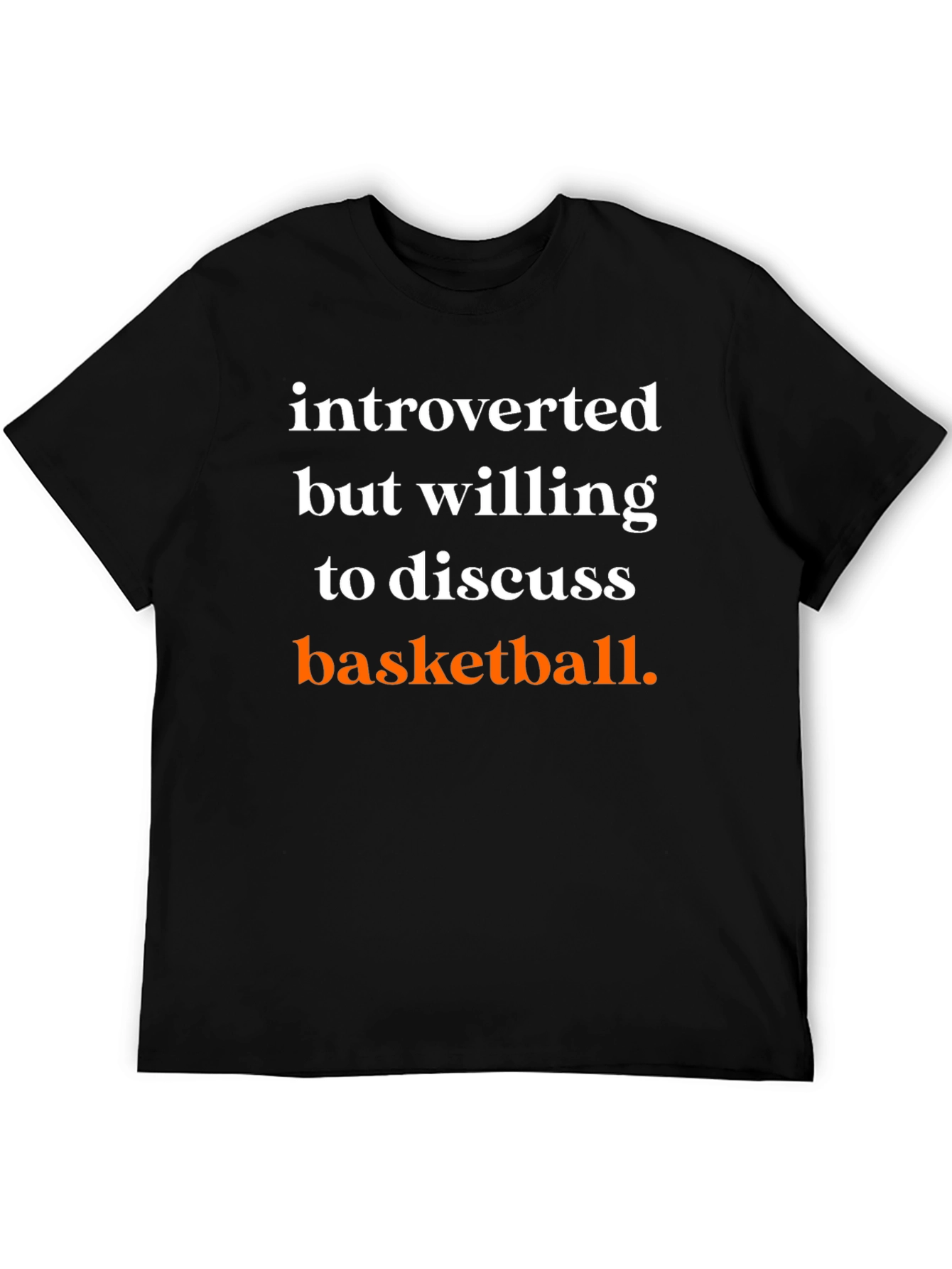 Introverted Basketball T-Shirt - Black Graphic Tee