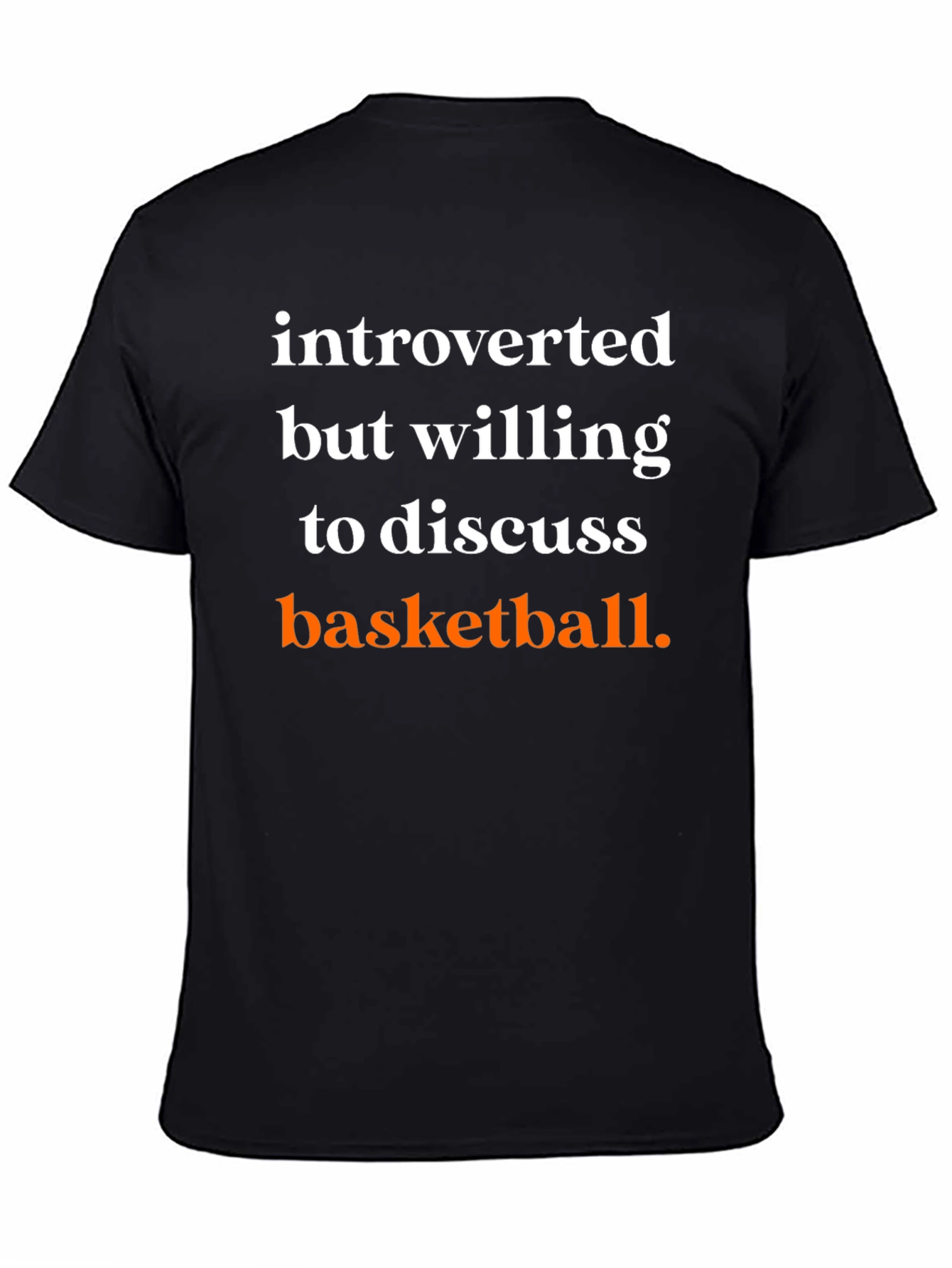 Introverted Basketball T-Shirt - Black Graphic Tee