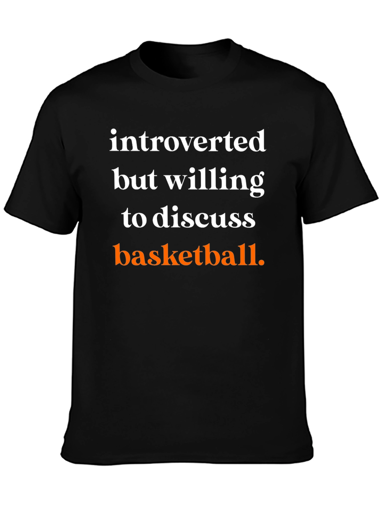 Introverted Basketball T-Shirt - Black Graphic Tee