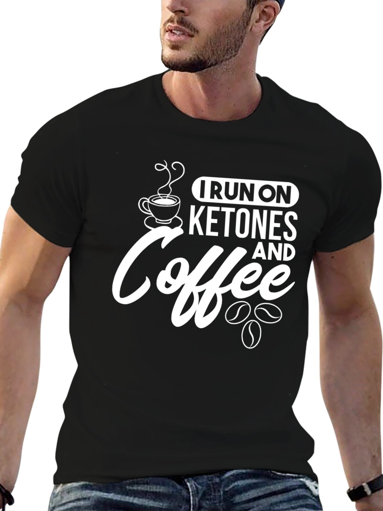 I Run On Ketones and Coffee T-Shirt - Black