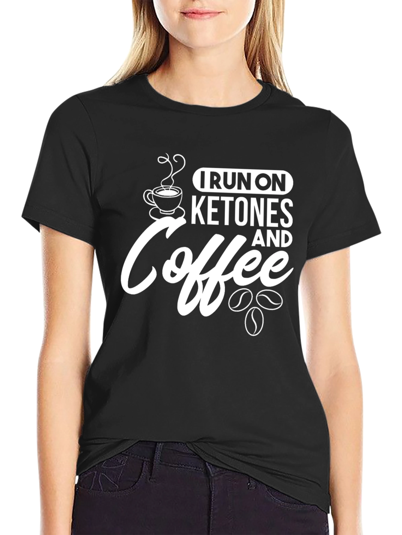 I Run On Ketones and Coffee T-Shirt - Black