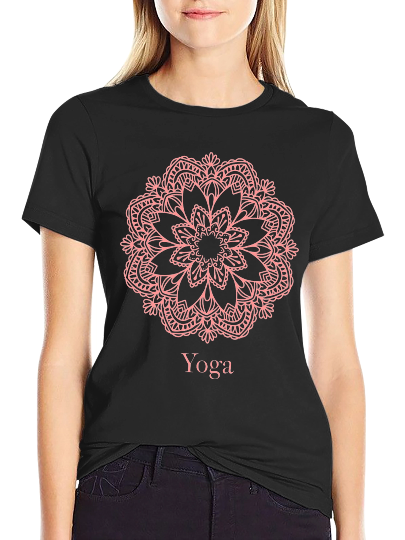 Yoga Mandala T-Shirt - Black