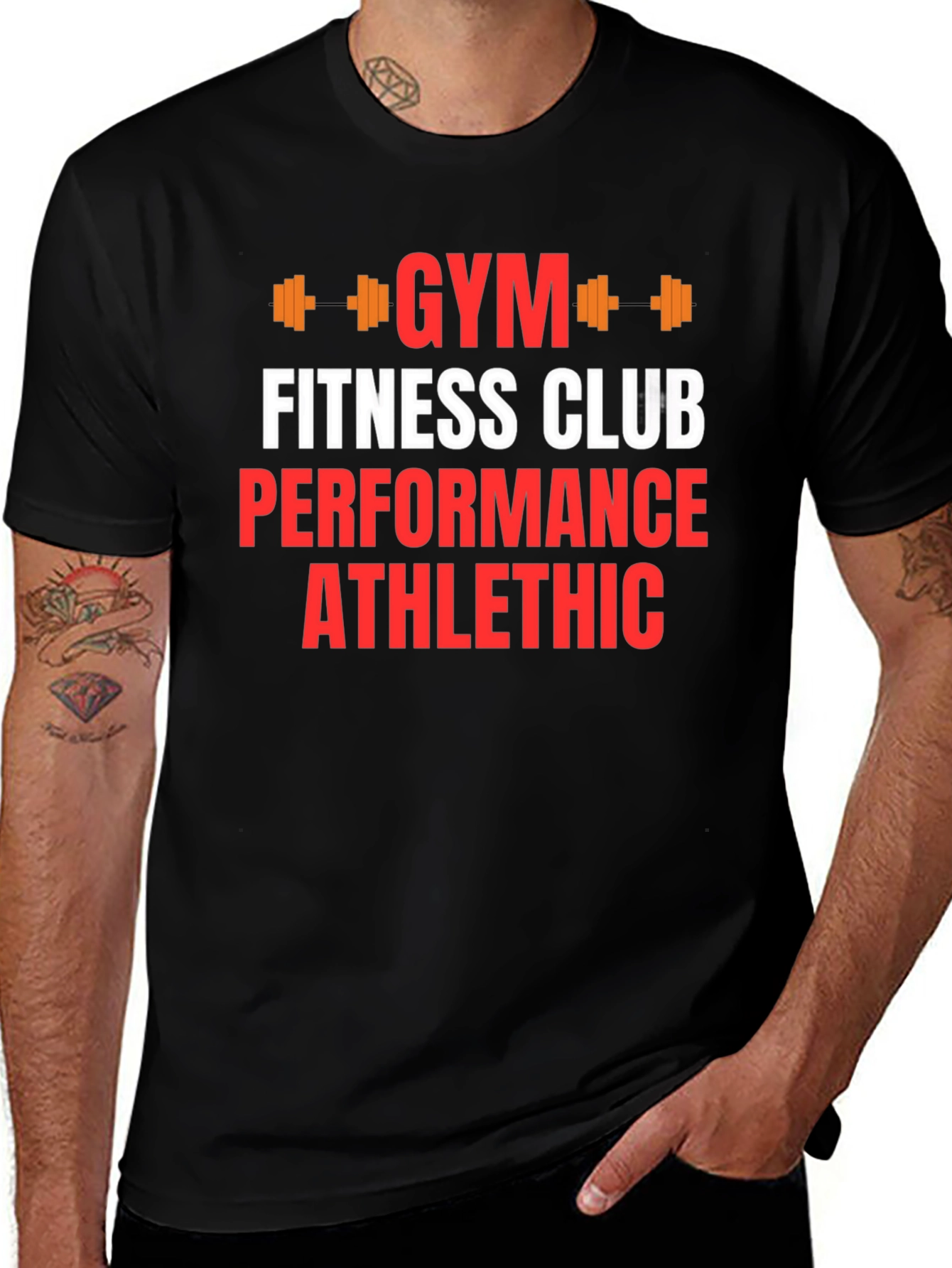 Gym Fitness Club Graphic Print T-Shirt