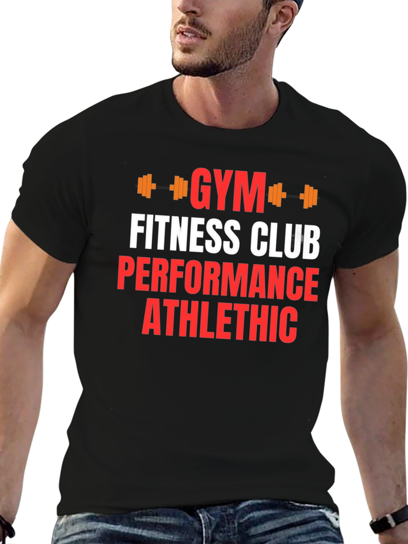 Gym Fitness Club Graphic Print T-Shirt