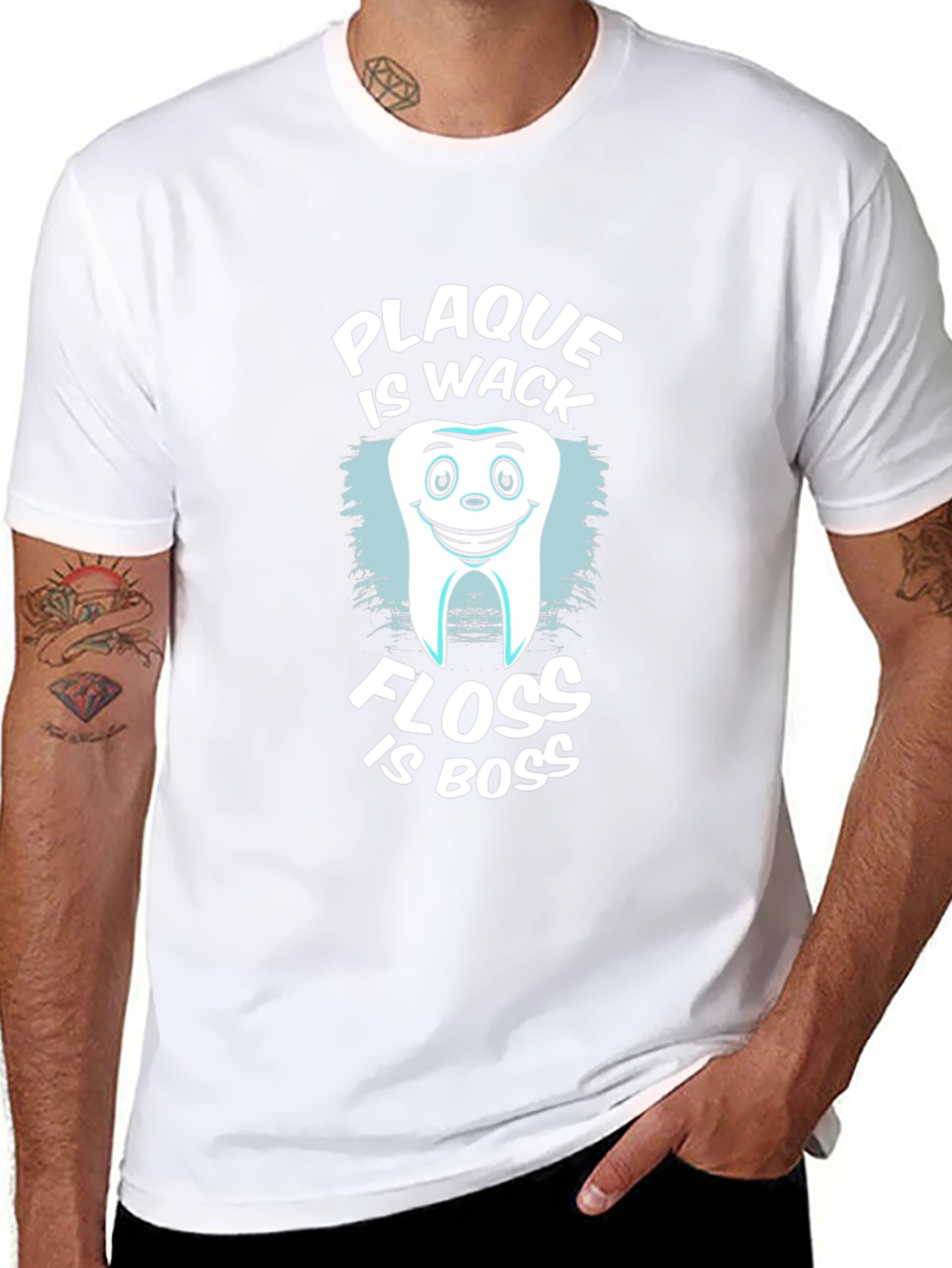 Plaque is Wack Floss is Boss Funny Dental T-Shirt