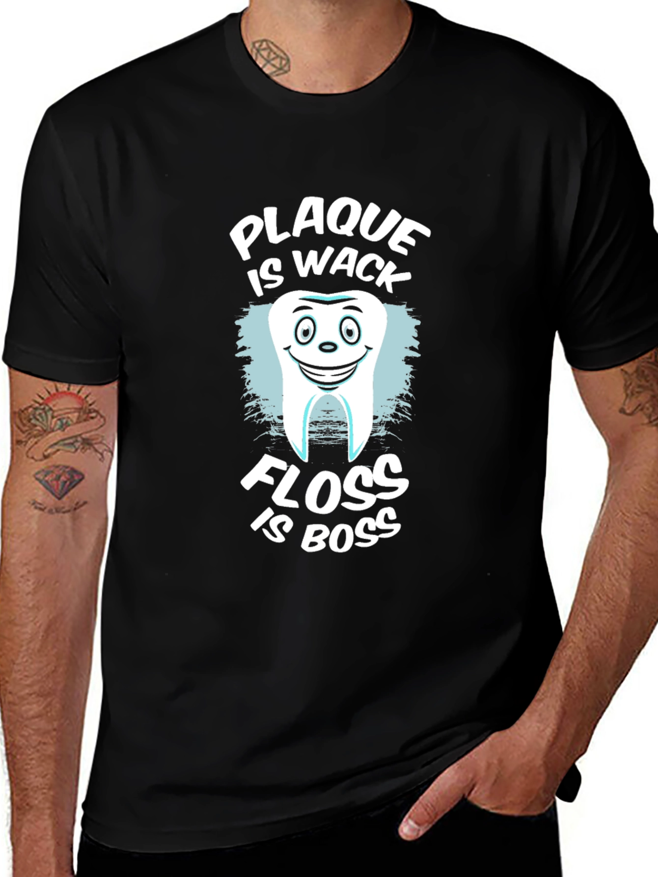 Plaque is Wack Floss is Boss Funny Dental T-Shirt