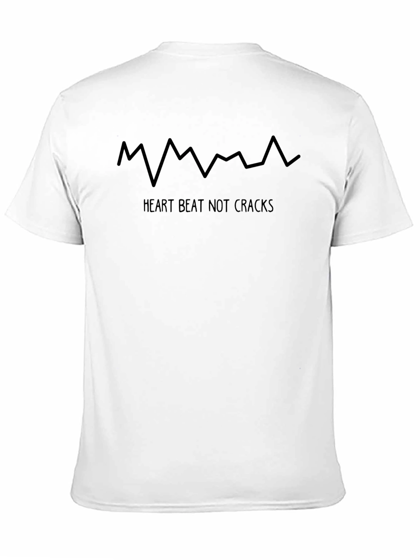 Heartbeat Not Cracks Graphic Tee - Black