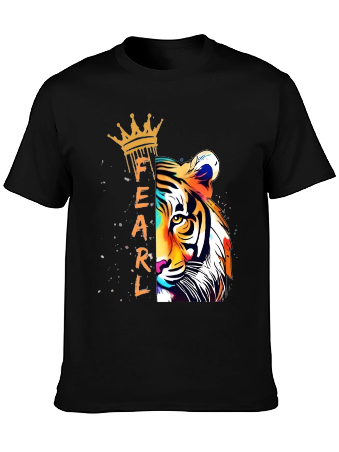 Fearless Tiger Graphic Tee - Black