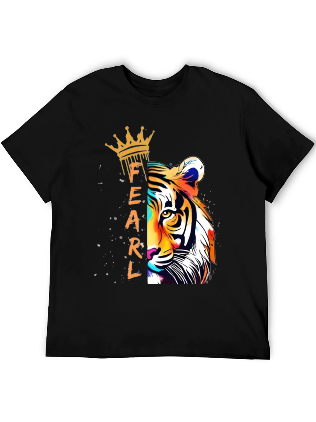 Fearless Tiger Graphic Tee - Black
