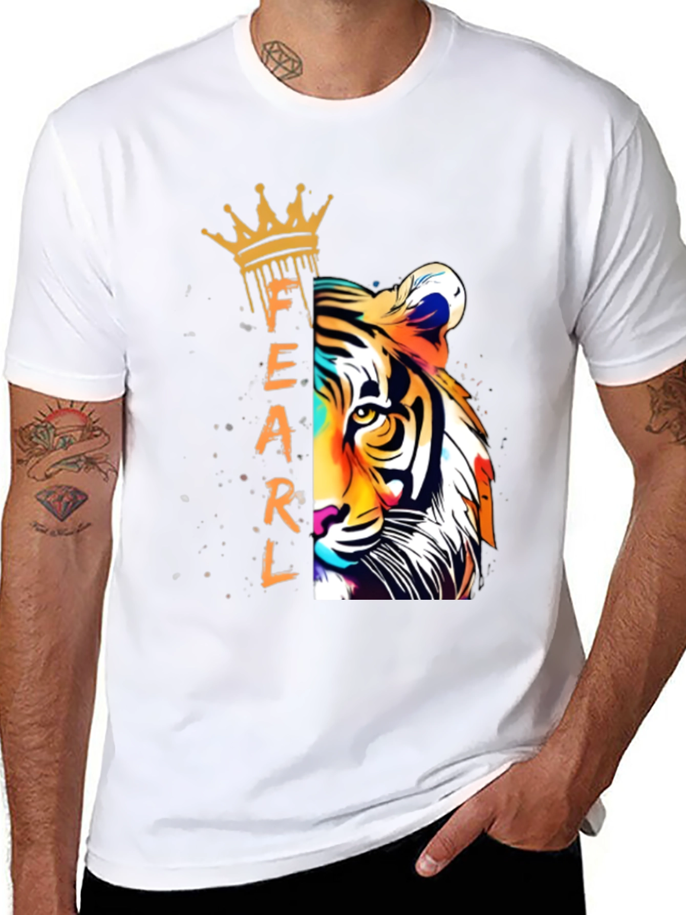 Fearless Tiger Graphic Tee - Black