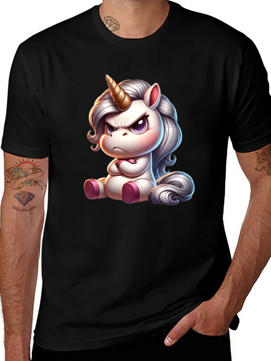 Angry Unicorn Graphic Tee - Black