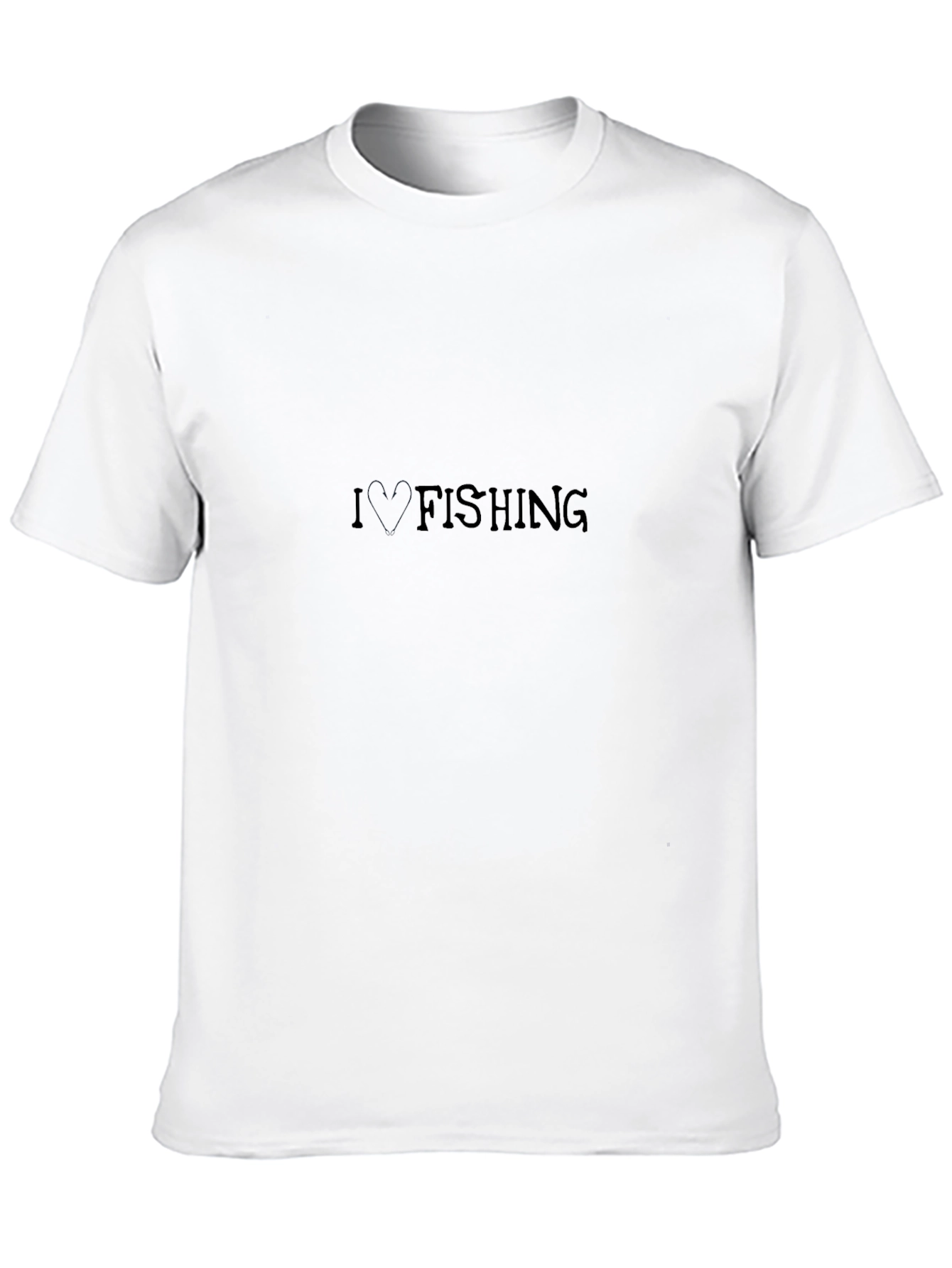 I Love Fishing Black T-Shirt - Casual Wear