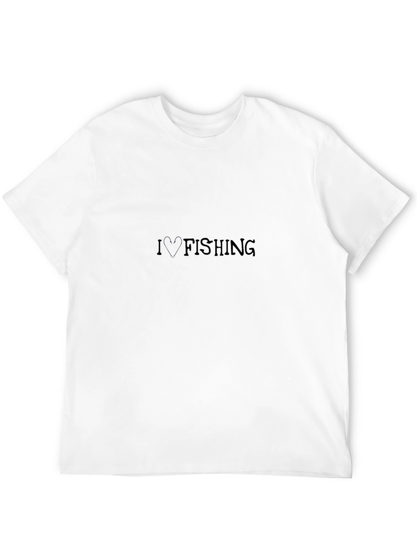 I Love Fishing Black T-Shirt - Casual Wear