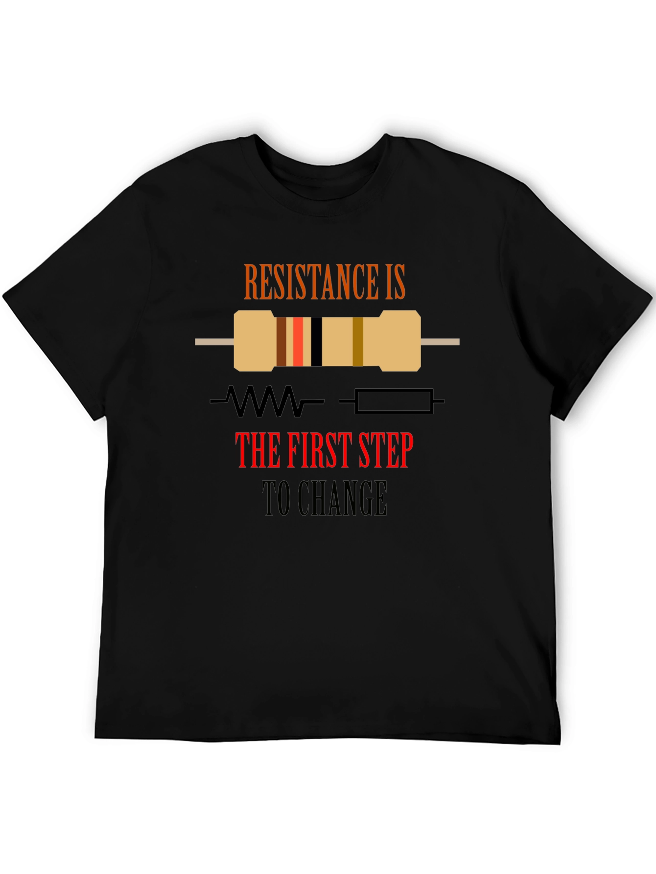 Resistance is Change Black Graphic T-Shirt