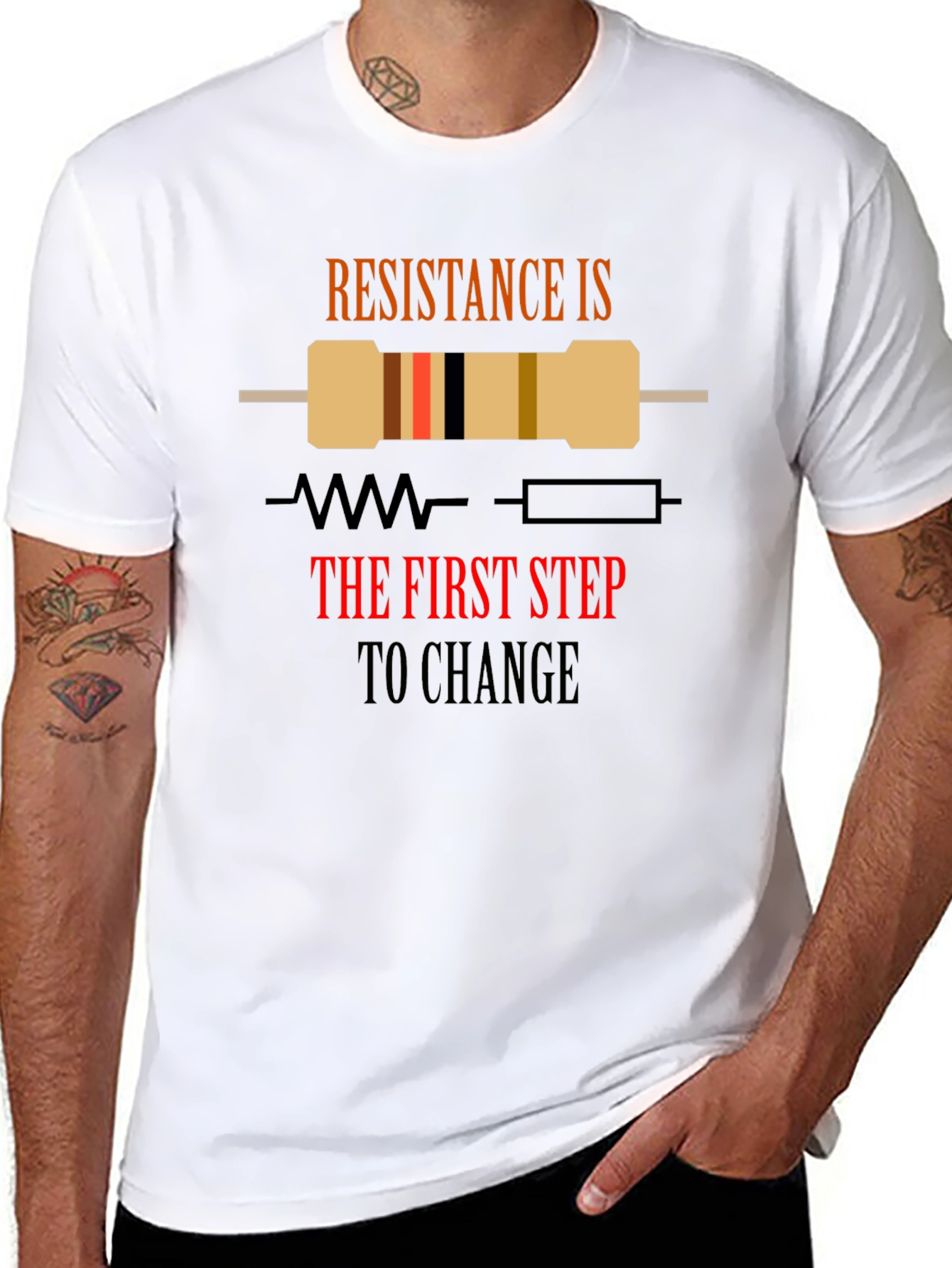 Resistance is Change Black Graphic T-Shirt