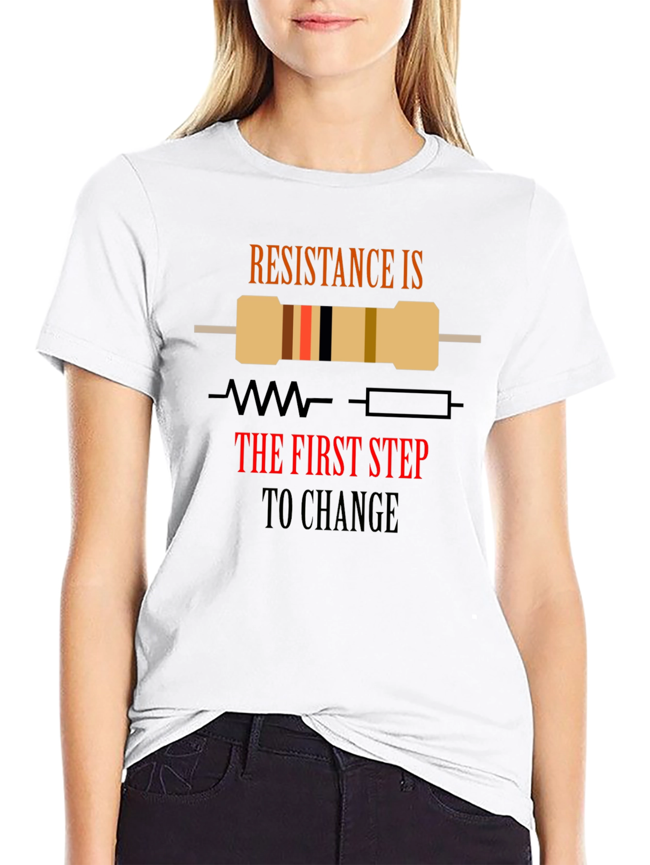 Resistance is Change Black Graphic T-Shirt