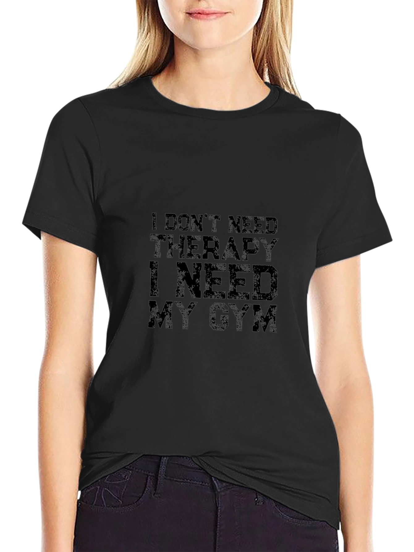 Gym Therapy T-Shirt - Black Short Sleeve Tee